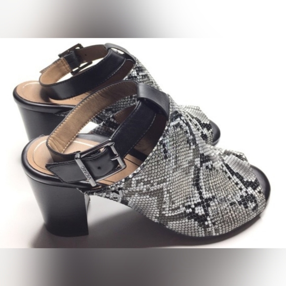 Vionic Kaia Snake Animal print leather stacked heels - Picture 7 of 8